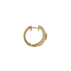 Byzantine 18K Yellow Gold Quartz Over White Mother Of Pearl Diamond Hoop Earrings