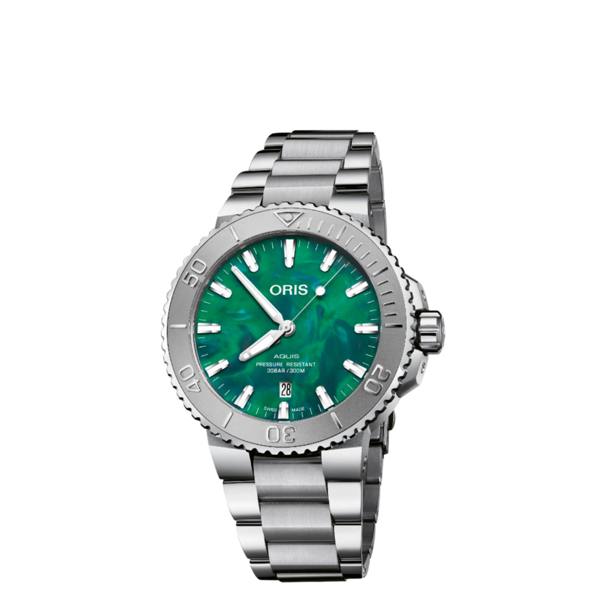 Oris Watches - AQUIS ORIS X BRACENET 36.5MM - GREEN | Manfredi Jewels