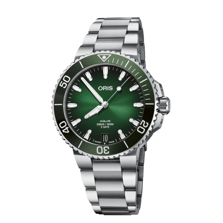 Oris Watches - AQUIS DATE - GREEN | Manfredi Jewels