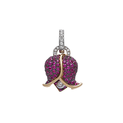 Chantecler Capri Jewelry - Campanelle 18K Rose Gold Medium Campanella Bouganville Charm | Manfredi Jewels