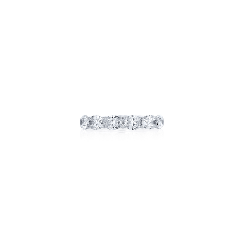 18K White Gold 6-Stone Oval Diamond Wedding Band