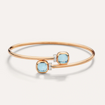 Nudo 18K Rose Gold Diamond & Sky Blue Topaz Mini Bangle