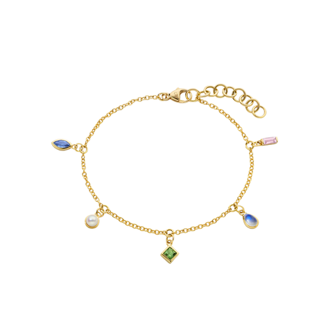 18K Yellow Gold “Points of Light” Chain Bracelet
