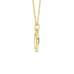 14K Yellow Gold, Diamond, & Emerald Pendant