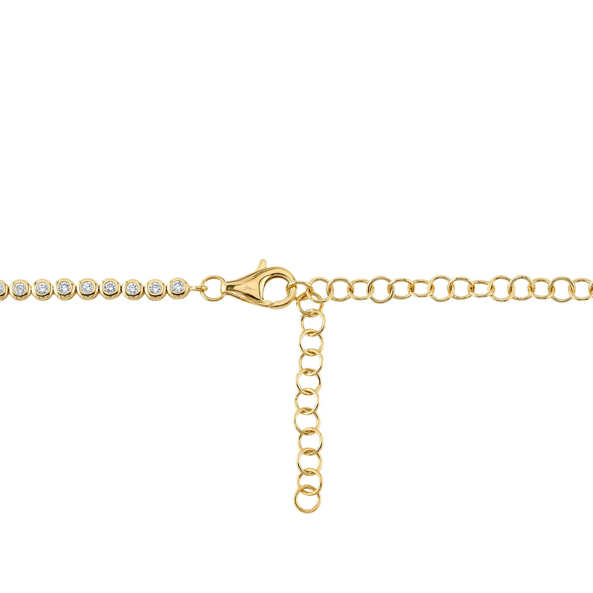 Bailey 14K Yellow Gold Diamond Bezel Tennis Necklace (5.70 ctw)