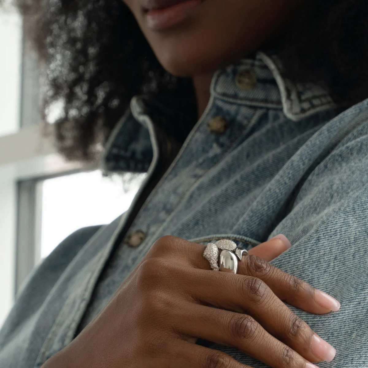 Monica Rich Kosann Jewelry - ’Perseverance’ Fish Sterling Silver Ring | Manfredi Jewels