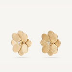 Petali 18K Yellow Gold Diamond Flower Stud Earrings