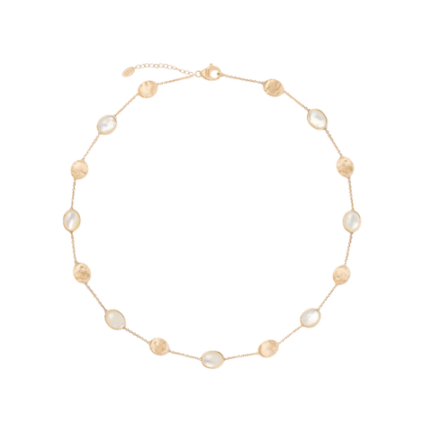 Siviglia 18K Yellow Gold Short Necklace with Mother of Pearl