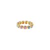 18K Yellow Gold Moonlight Band with Multi-Colored Sapphires
