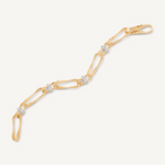 Marrakech Onde 18K Yellow Gold Twisted Double Coil Diamond Link Bracelet