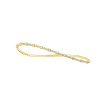 14K Yellow Gold & Diamond Flexible Bangle