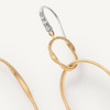 Marrakech Onde 18K Yellow Gold  Double Drop Hoop Diamond Earrings