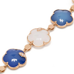 Bon Ton Joli 18K Rose Gold Blue Moon and White Agate Diamond Bracelet