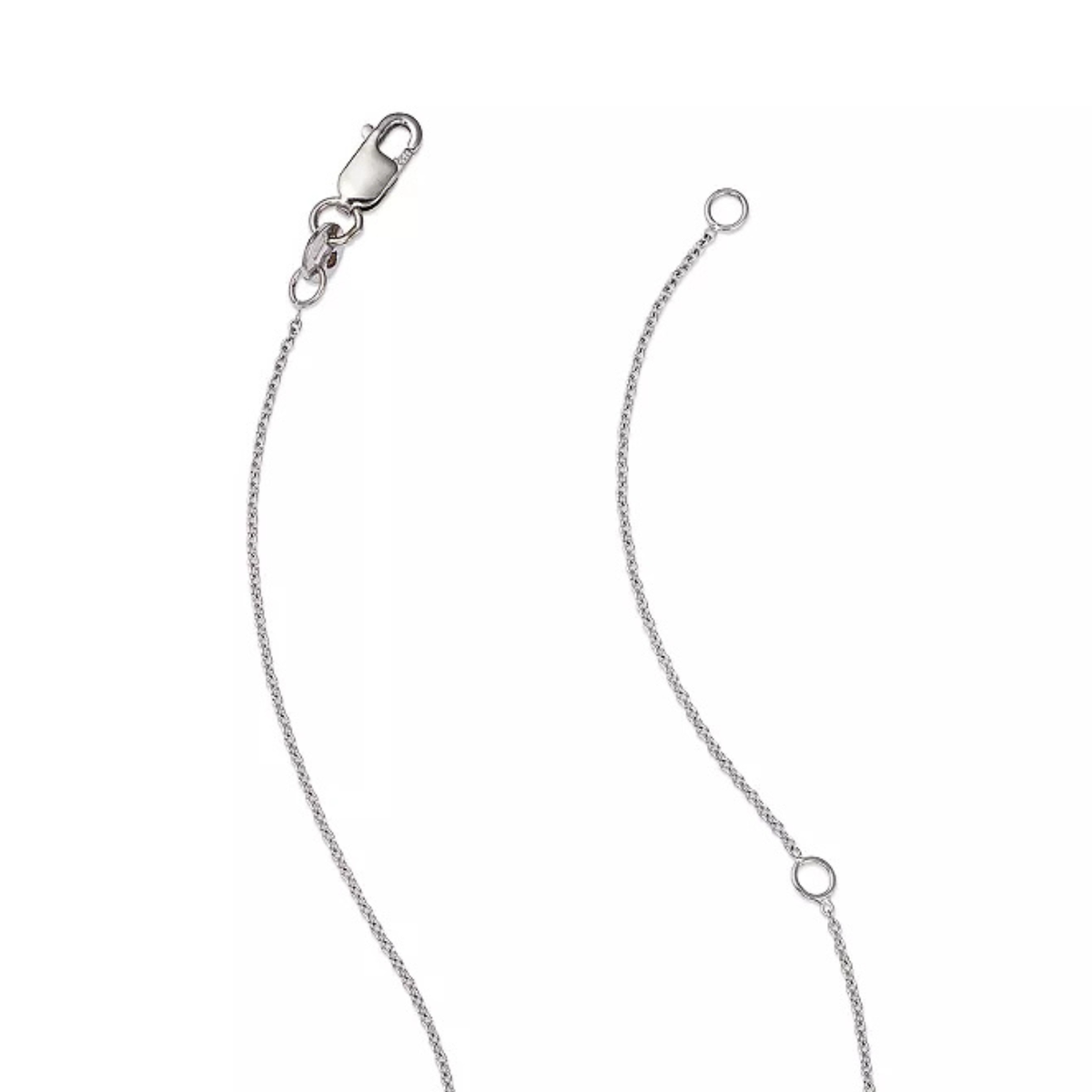 Roberto Coin Jewelry - 18K White Gold Medium Circle Pendant Necklace with Diamonds | Manfredi Jewels