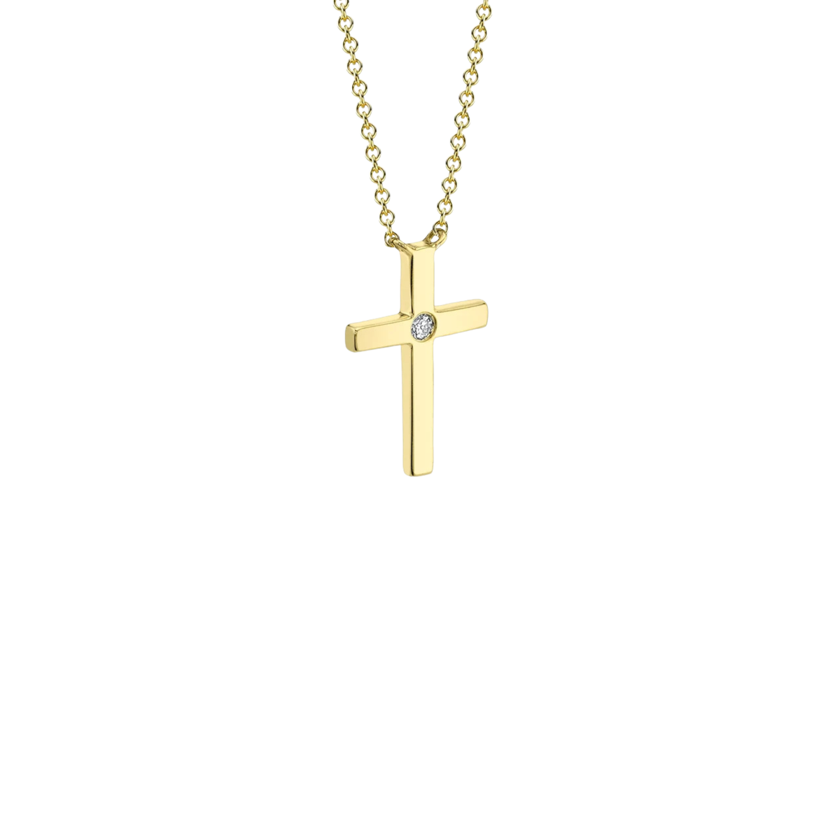 Kate 14K Yellow Gold Diamond Cross Necklace
