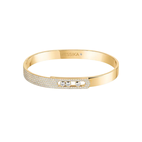 18K Yellow Gold Diamond Move Noa Semi-Pave Diamond Bangle