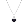 Happy Hearts Ethical White Gold Diamond Aventurine Pendant Necklace