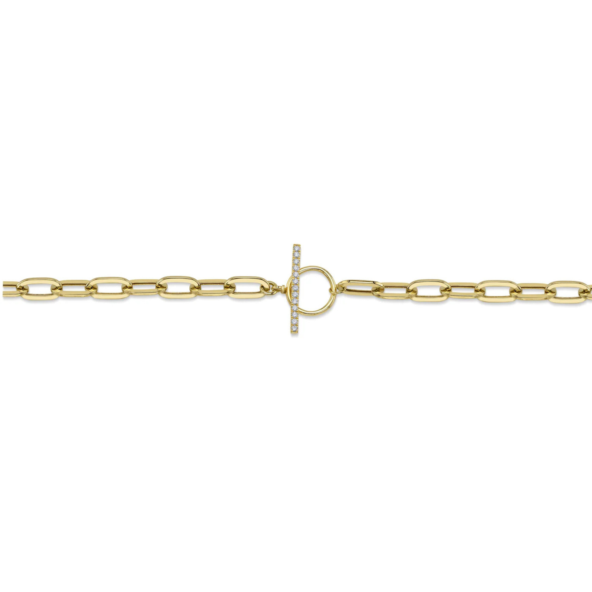 Kate 14K Yellow Gold & Diamond Paperclip Link Necklace