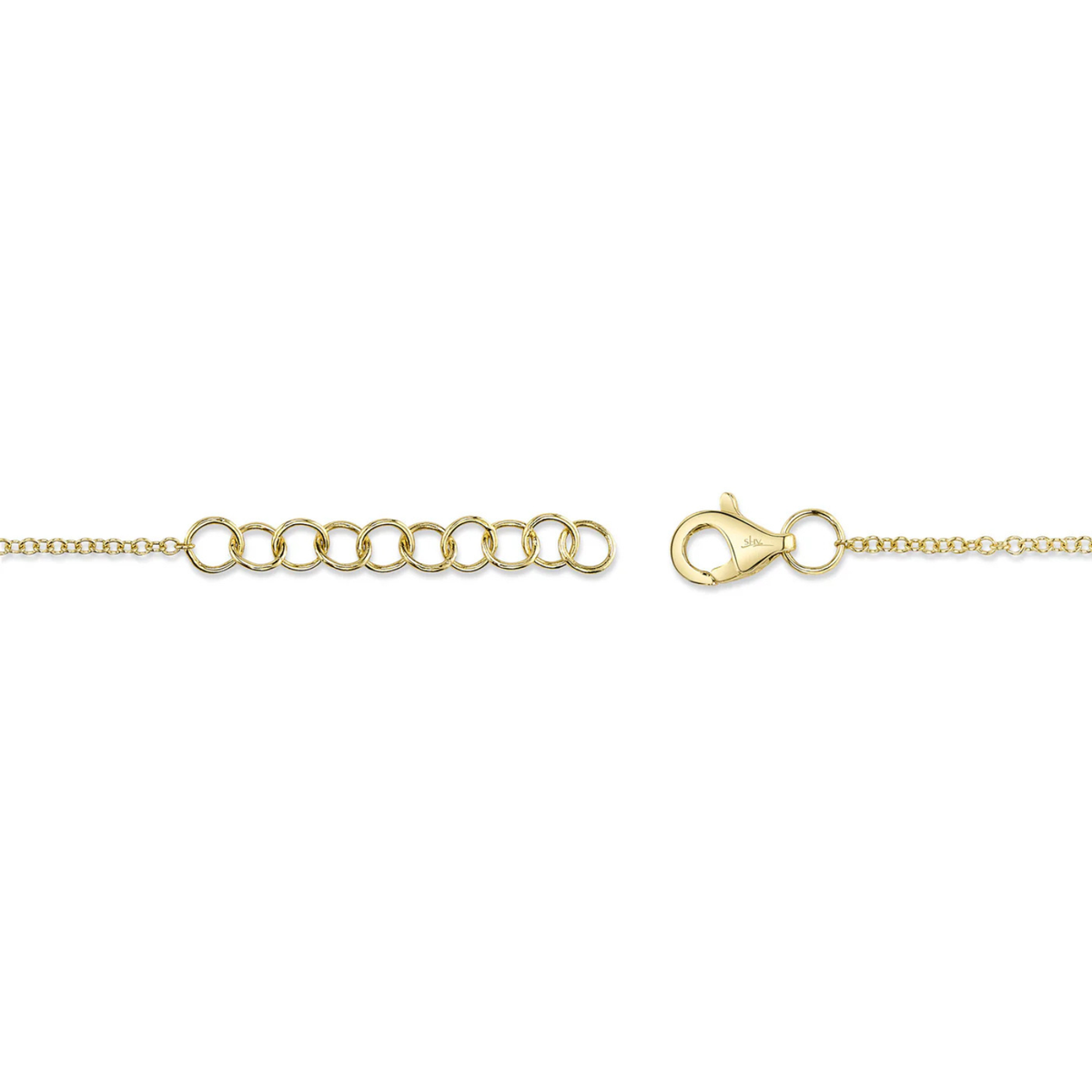 Kate 14K Yellow Gold 0.04ct Diamond Pave Heart Bracelet