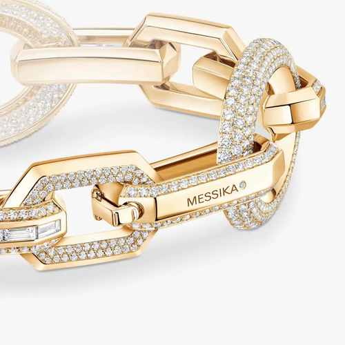 Groove 18K Yellow Gold Diamond Bracelet