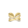 Cialoma 18K Yellow Gold Diamond Crossover Ring