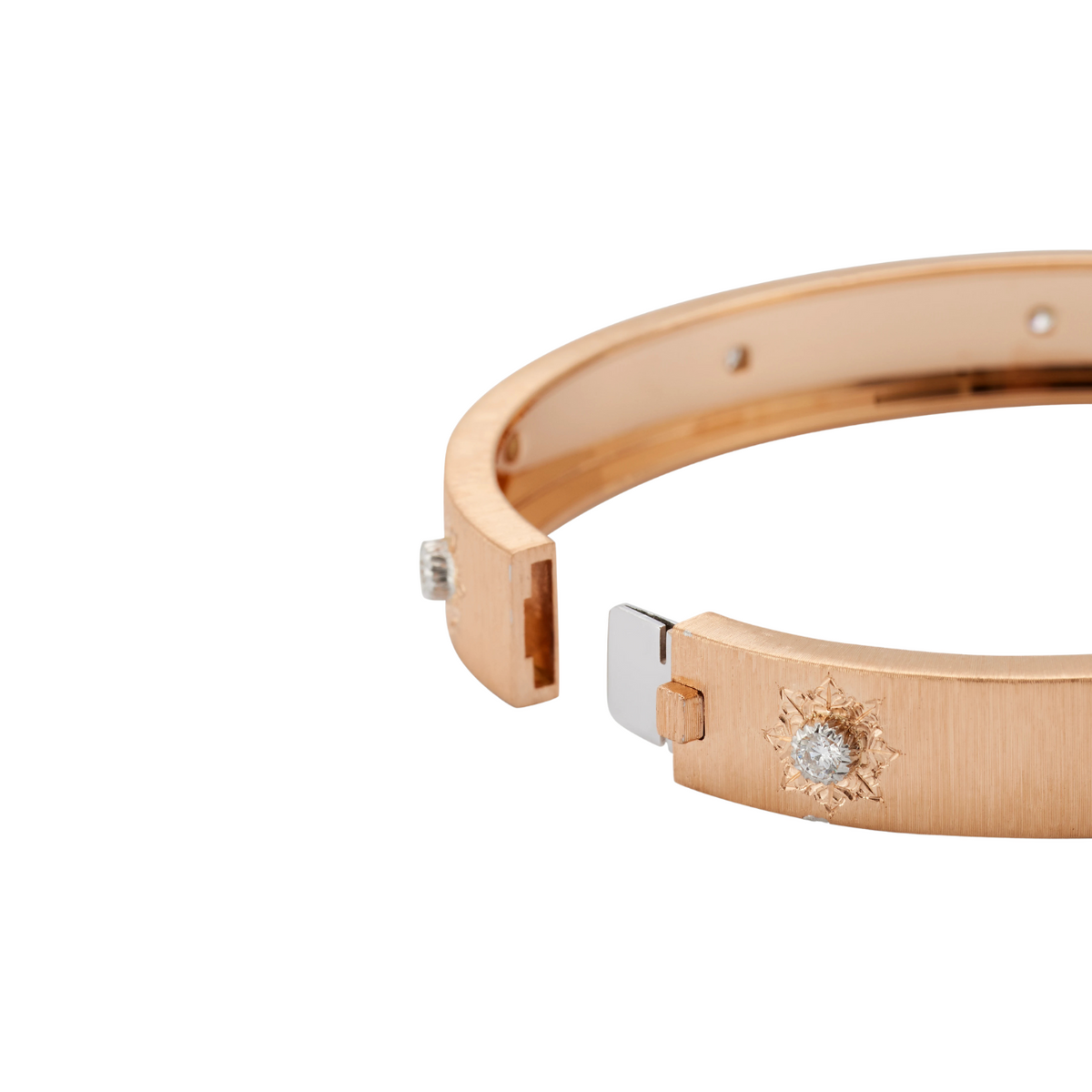 Buccellati - Macri 18K Rose Gold & Diamond Classica Bangle | Manfredi Jewels