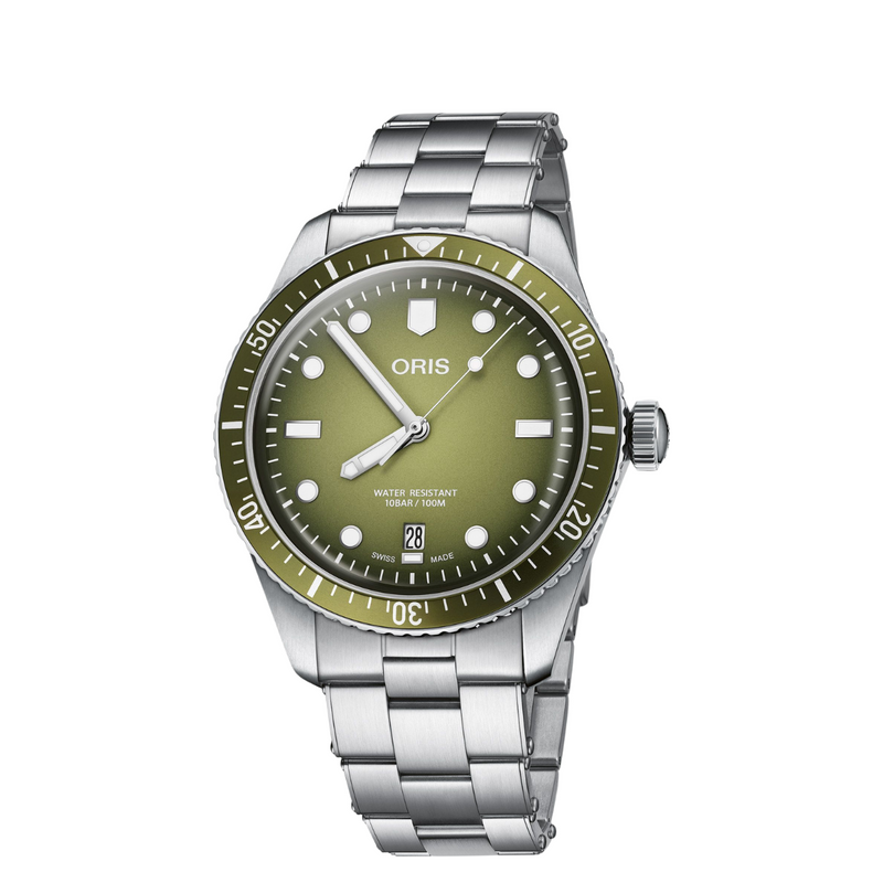 Oris Watches - DIVERS SIXTY-FIVE DATE - GREEN | Manfredi Jewels