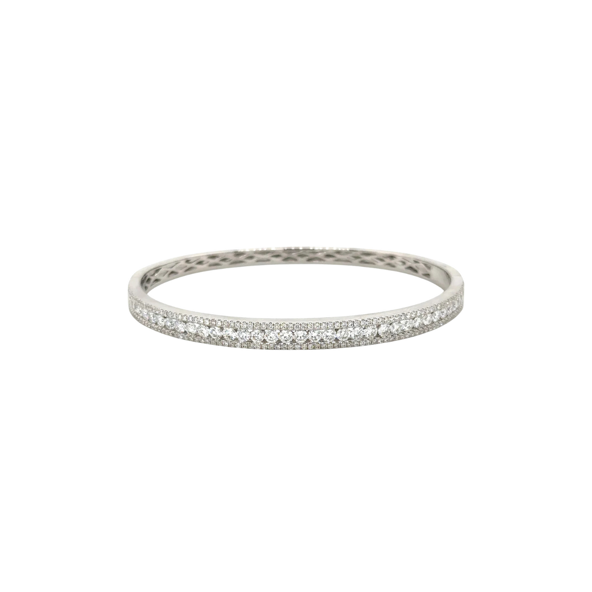 Asher Jewelry - 18K White Gold & Diamond Bangle | Manfredi Jewels