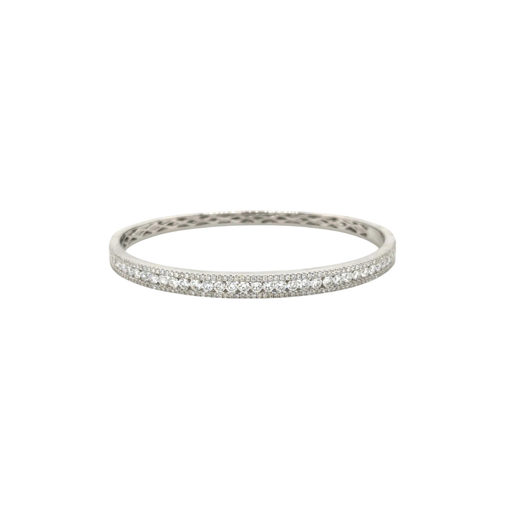 Asher Jewelry - 18K White Gold & Diamond Bangle | Manfredi Jewels
