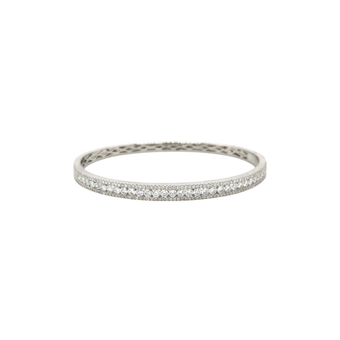 18K White Gold & Diamond Bangle