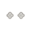 Fleur 18K White Gold Diamond Stud Earrings