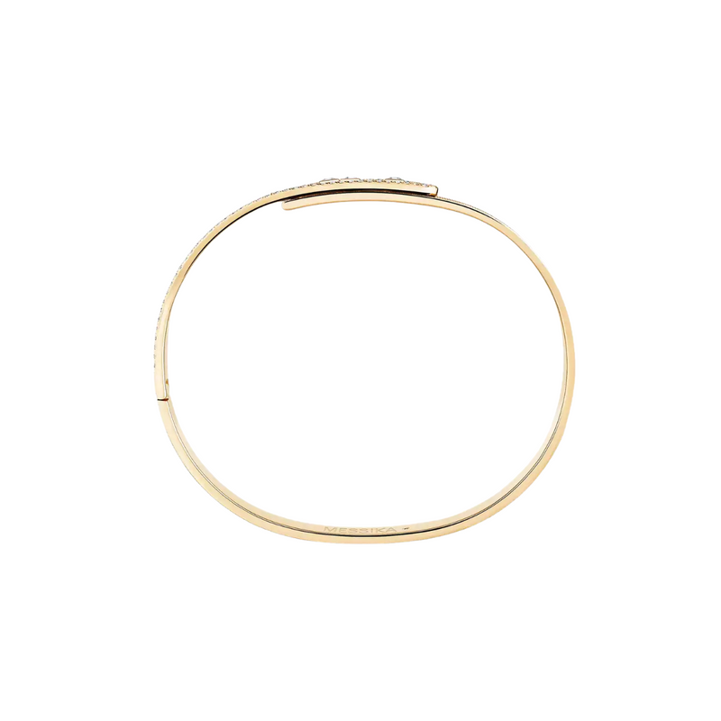 18K Yellow Gold & Diamond Move Noa Ciselé Semi-Pavé Bangle