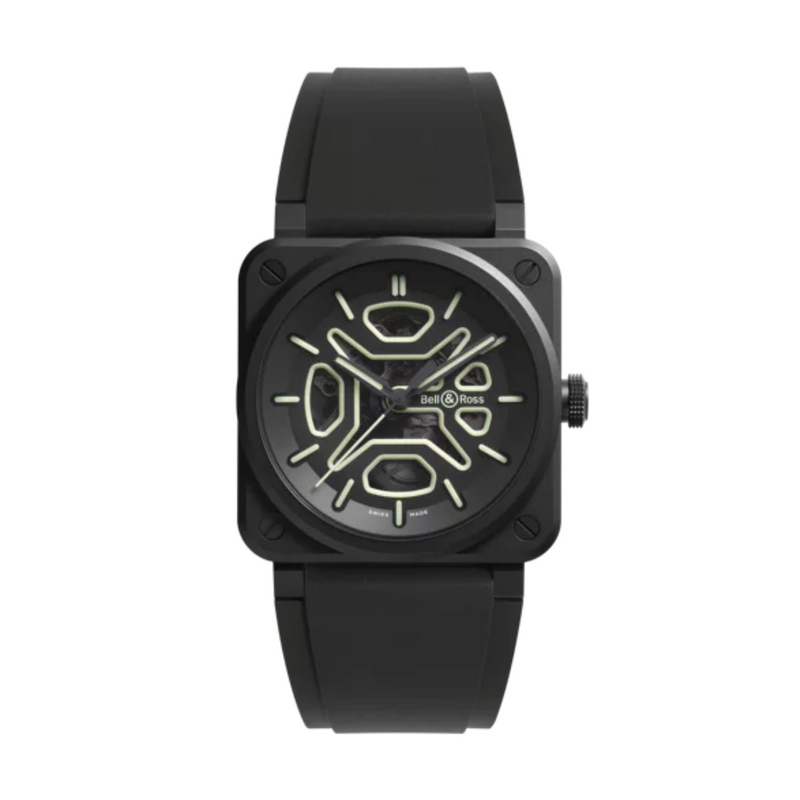 Bell & Ross Watches - BR-03 SKELETON LUM CERAMIC | Manfredi Jewels