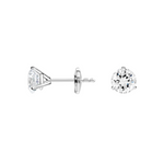 18K White Gold 2.01 CTW F SI2 3 Prong Martini Setting Diamond Stud Earrings