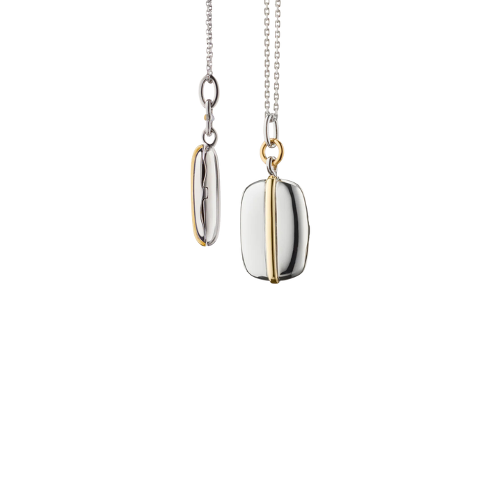 Monica Rich Kosann Jewelry - Slim ’Brie’ Two-Tone Locket Necklace | Manfredi Jewels