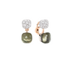 Nudo 18K Rose Gold Double Prasiolite & Diamond Pavé Earrings