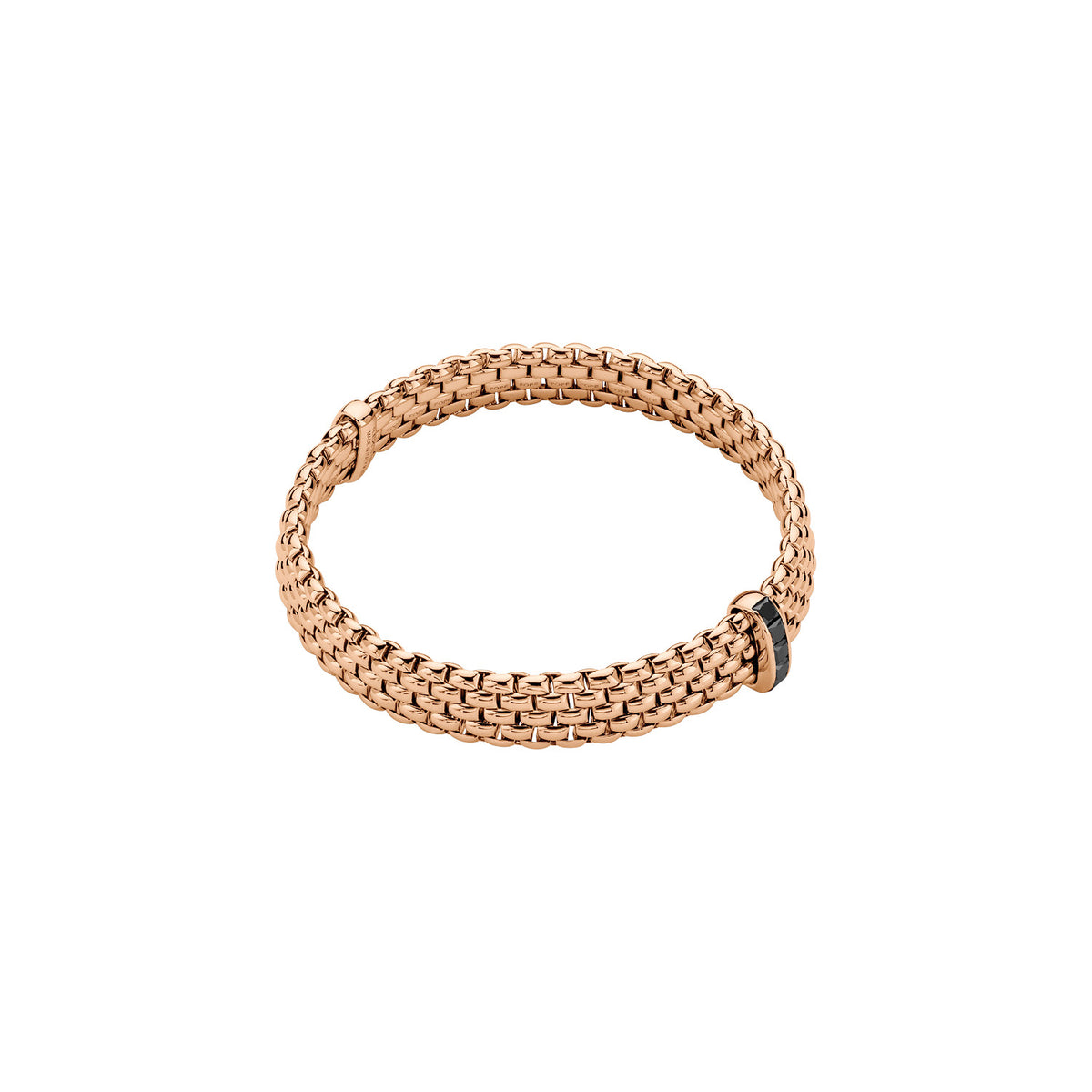 Fope Jewelry - Panorama 18K Rose Gold Black Diamond Flex’it Bracelet | Manfredi Jewels