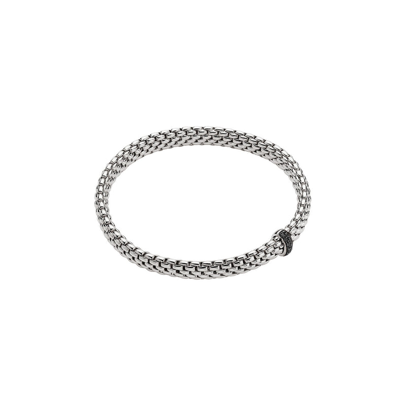 Vendome 18K White Gold Black Diamond Flex’it Bracelet