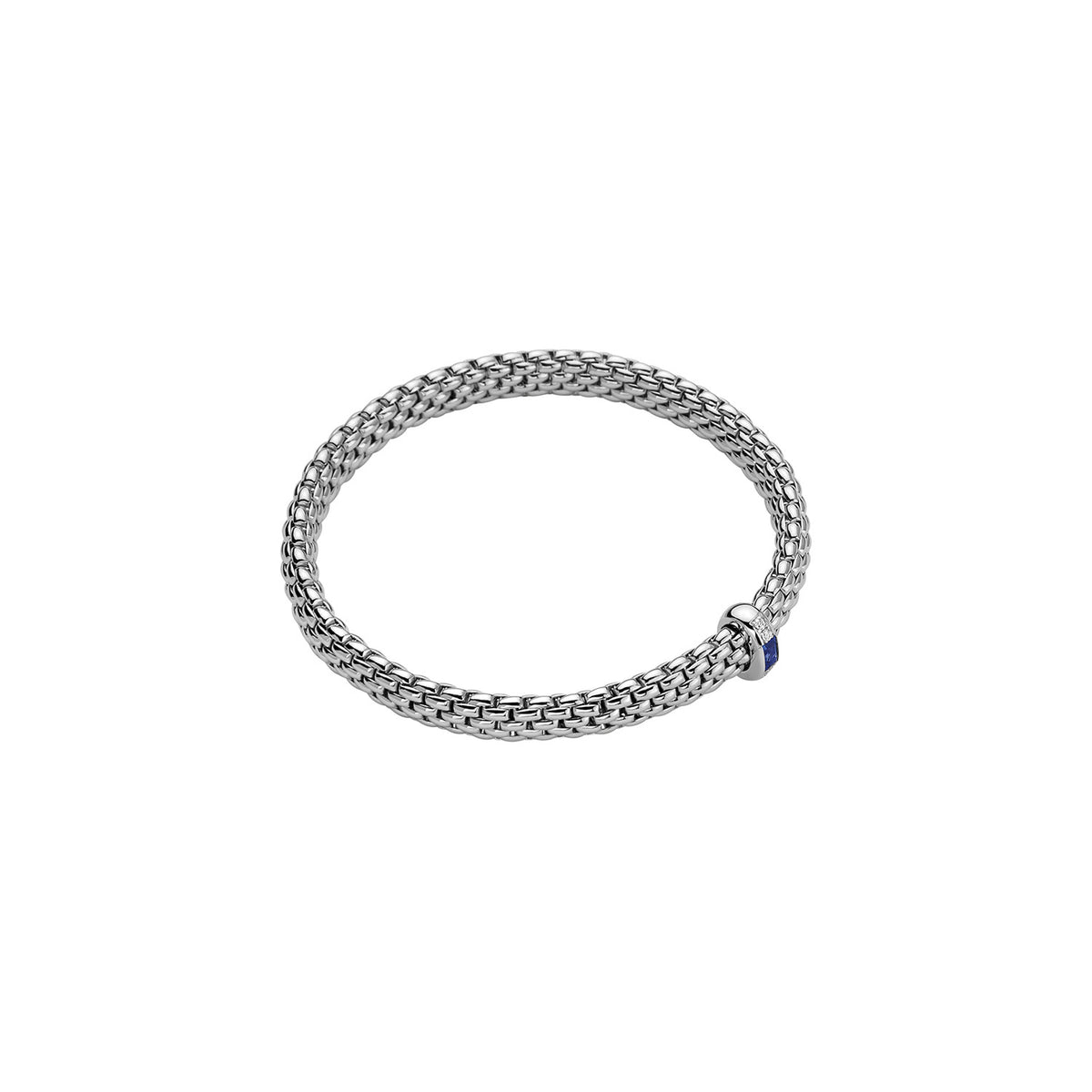 Fope Jewelry - Vendome 18K White Gold Diamond & Sapphire Flex’it Bracelet | Manfredi Jewels