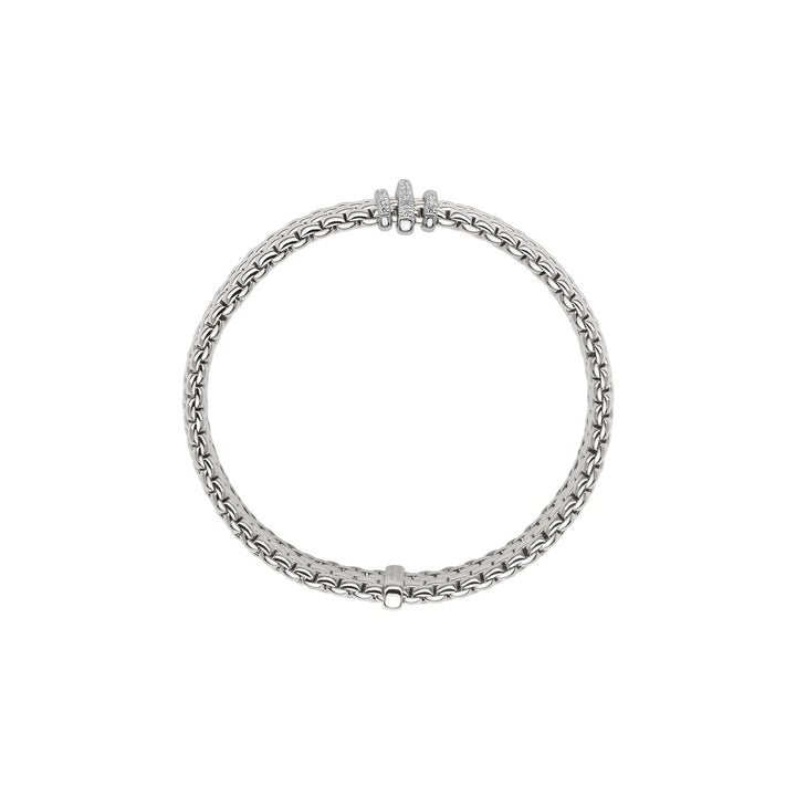 Fope Jewelry - Panorama 18K White Gold Pavè Diamonds Flex’it Bracelet | Manfredi Jewels