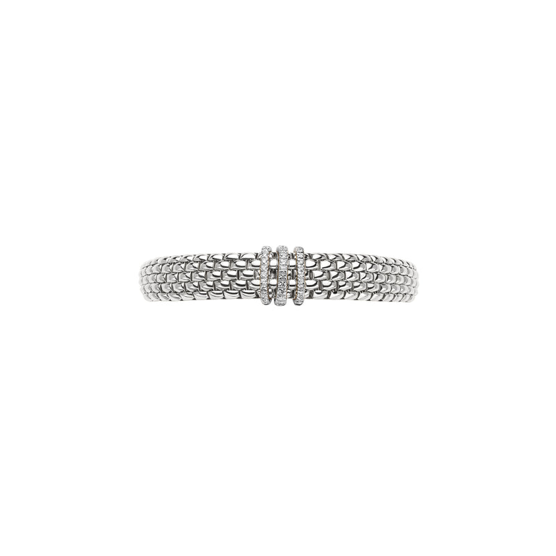 Panorama 18K White Gold Pavè Diamonds Flex’it Bracelet