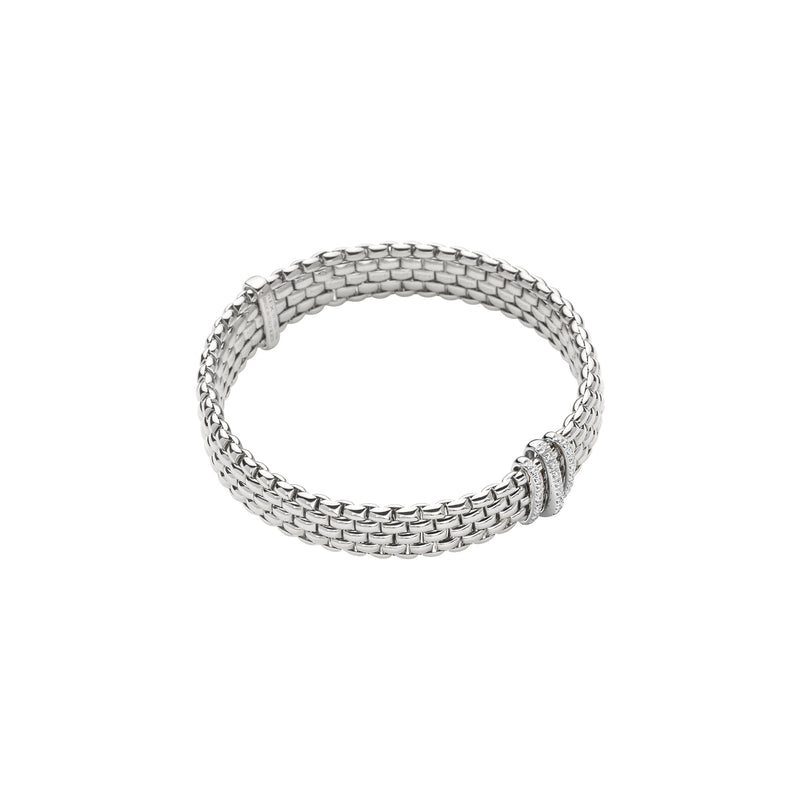 Panorama 18K White Gold Pavè Diamonds Flex’it Bracelet