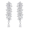 Diamond 18K White Gold Round and Fancy Cut Drop Earrings