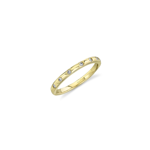 Kate 14K Yellow Gold Diamond Ring with Six Diamonds (0.07ctw)