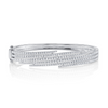 14K White Gold 2.58 ct Diamond Bangle Bracelet