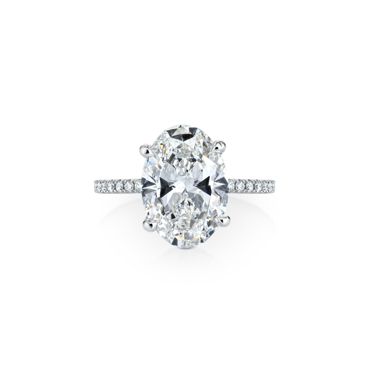Oval Cut 5.05ct Platinum Diamond Engagement Ring