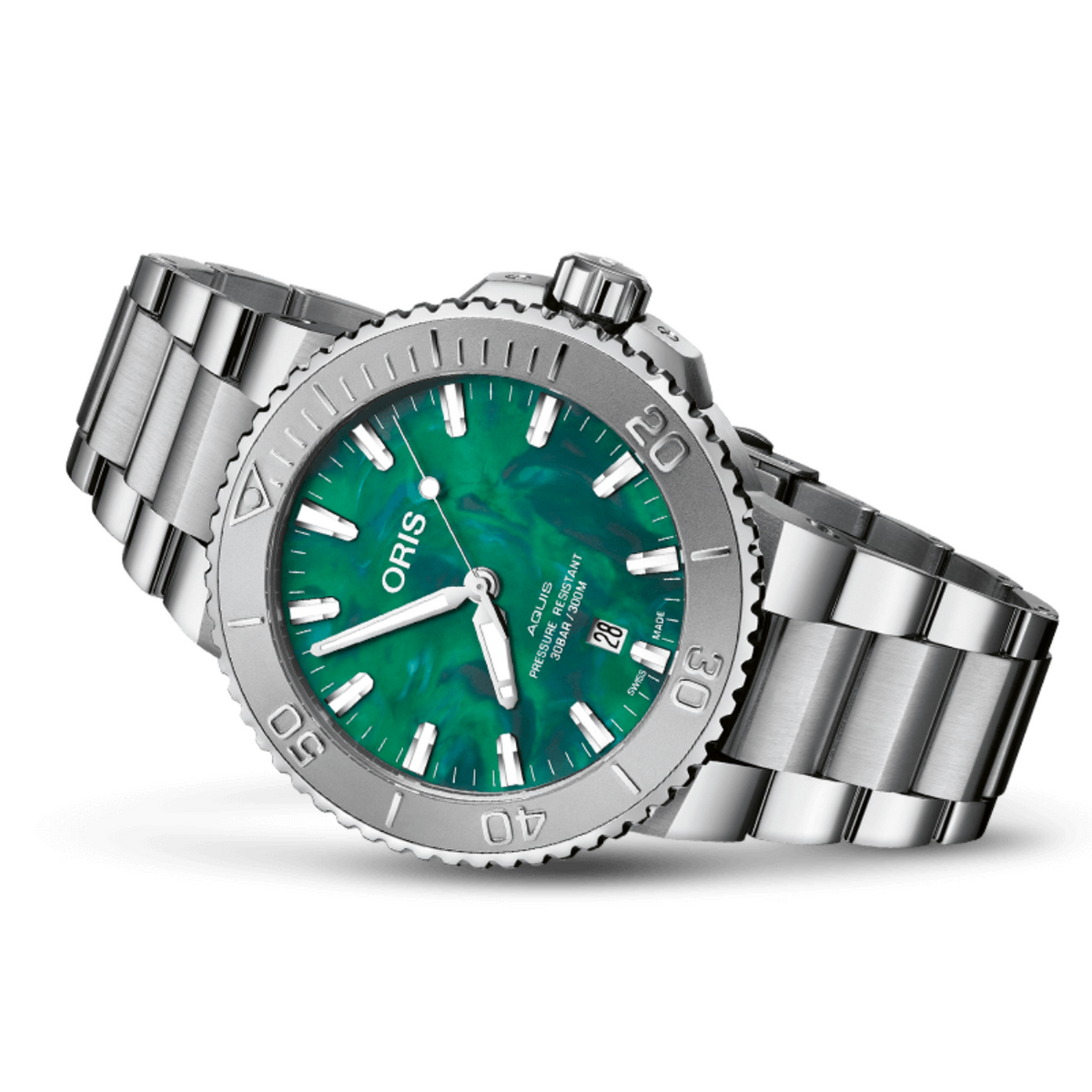 Oris Watches - AQUIS ORIS X BRACENET 43.5MM - GREEN | Manfredi Jewels