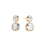 Geometrix 18K Yellow Gold Gem Earrings