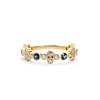 Mogul 18K Yellow Gold Sapphires & Diamonds Band Ring