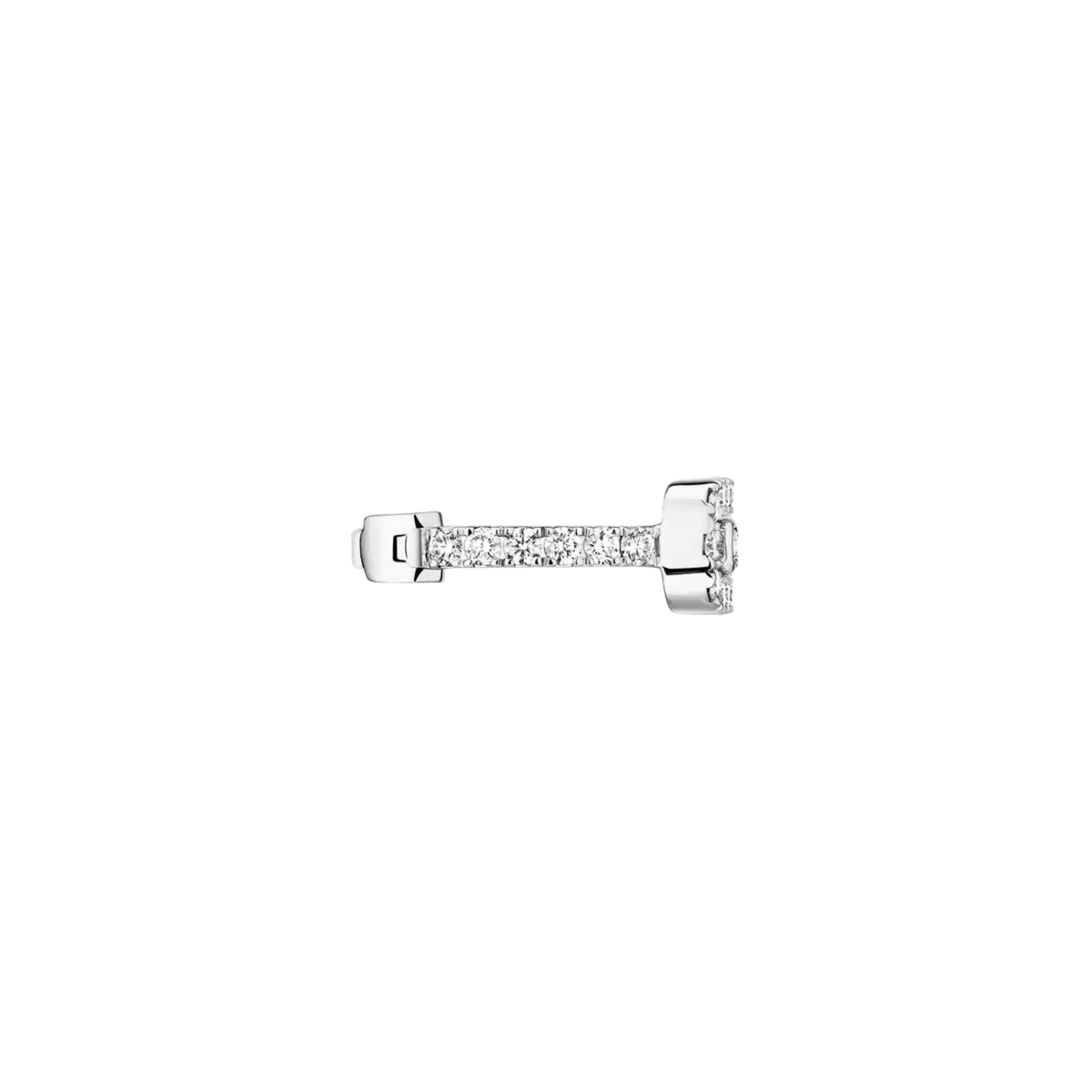 18K White Gold Move Uno Pavé Clip Earring